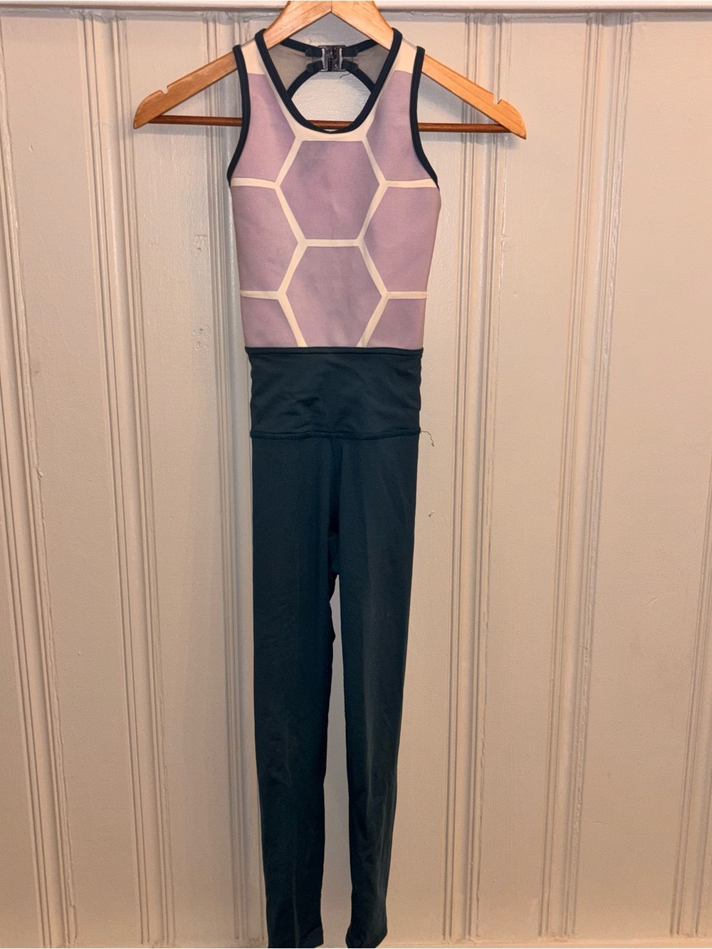 Tiger Friday honeycomb unitard women’s X small lavender and teal